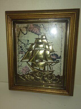 Mid Century Clipper Ship framed print by Intercraft Industries